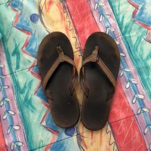 thin strap rainbow flip flops